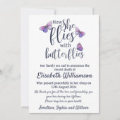 Butterfly Notice of Death Funeral Aankondiging (Voorkant)