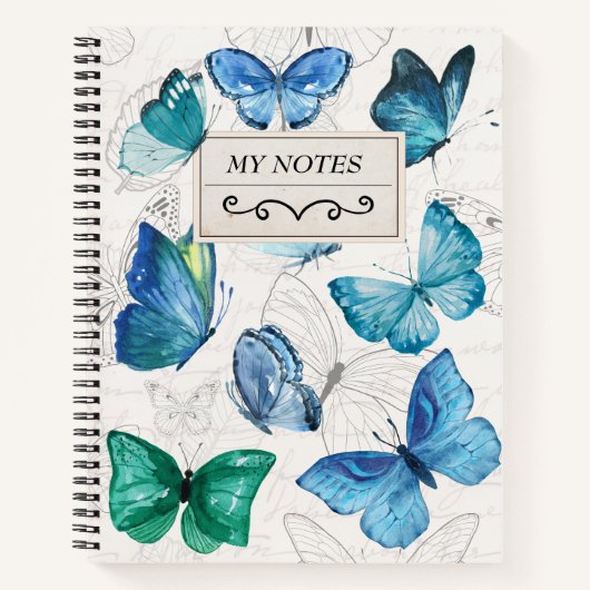  Butterfly Notitieboek persoonlijke naam (Voorkant)