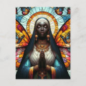 Butterfly Nun Glas in lood Briefkaart (Voorkant)