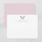 Butterfly Nursery Baby Note Stationery Kaart Notitiekaartje (Voorkant / Achterkant)