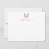Butterfly Nursery Baby Note Stationery Kaart Notitiekaartje (Voorkant)
