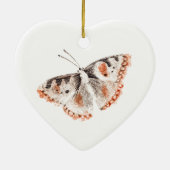  Butterfly Old Illustration Keramisch Ornament (Achterkant)