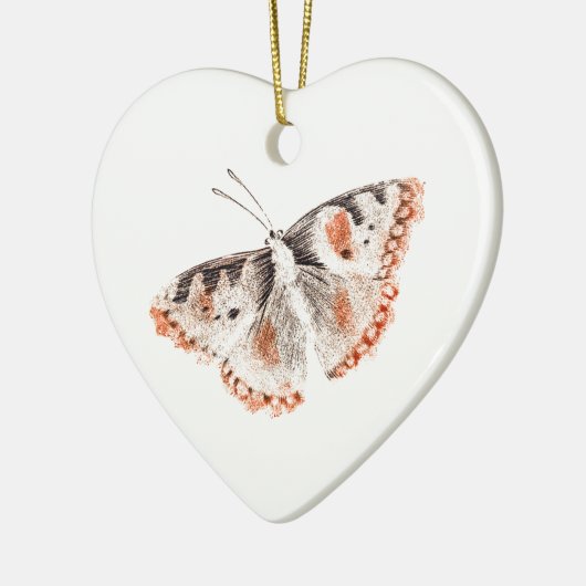  Butterfly Old Illustration Keramisch Ornament (Links)