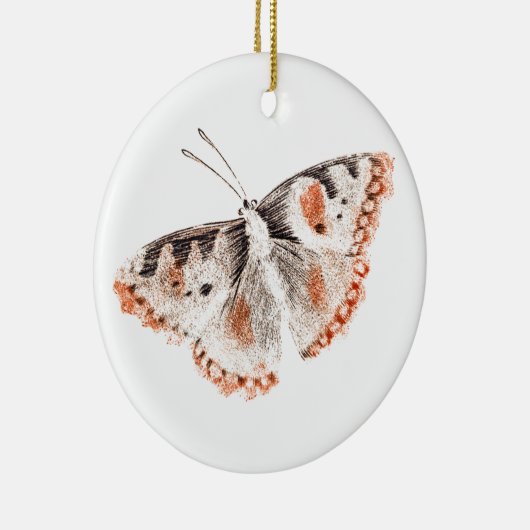 Butterfly Old Illustration Keramisch Ornament (Rechts)