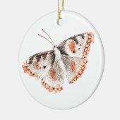  Butterfly Old Illustration Keramisch Ornament (Links)