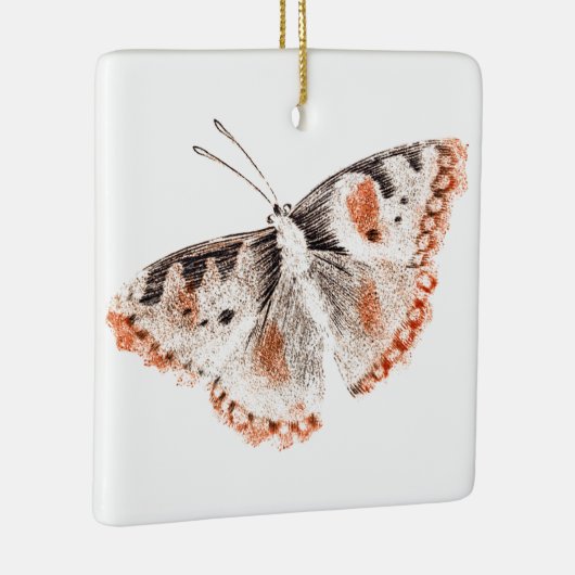 Butterfly Old Illustration Keramisch Ornament (Rechts)
