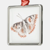  Butterfly Old Illustration Metalen Ornament (Links)