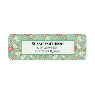 Butterfly Old Key Daisy Steampunk Return Address Etiket