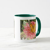 Butterfly on a Pink Zinnia Mok (Voorkant rechts)