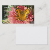 Butterfly on a Pink Zinnia Visitekaartje (Voorkant / Achterkant)