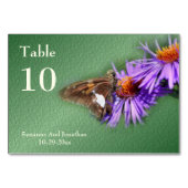 Butterfly on Aster Natuur gepersonaliseerde bruilo Kaart (Achterkant)