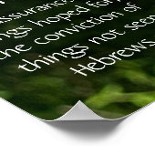 Butterfly on Basketflower, met Verse op Faith Poster (Hoek)