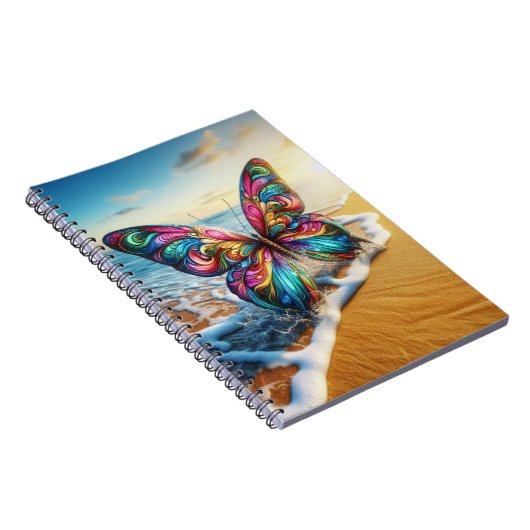 Butterfly on beach notitieboek (Rechterzijde)