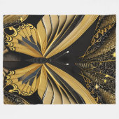 Butterfly on Black Fleece Deken (Voorkant (Horizontaal))