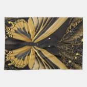 Butterfly on Black Theedoek (Horizontaal)