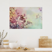 Butterfly on Blossom Branch Poster (Keuken)