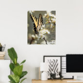 Butterfly on Blossom, Scripts Verse Poster (Thuiskantoor)