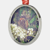 Butterfly on Butterfly Struik Metalen Ornament (Links)