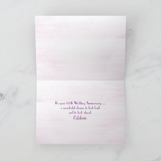 Butterfly on Cone Flower 66th Jubileum Kaart (Binnen)