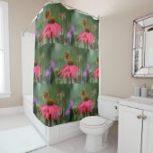 Butterfly on Cone Flower Douchegordijn (In situ)