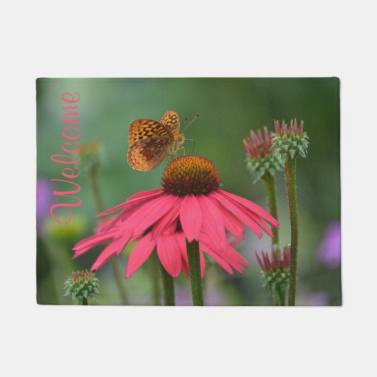 Butterfly on Coneflower Deurmat (Voorkant)