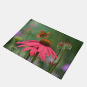 Butterfly on Coneflower Deurmat (Schuin)