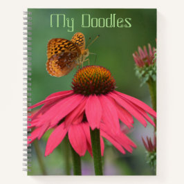 Butterfly on Coneflower Sketchbook Notitieboek