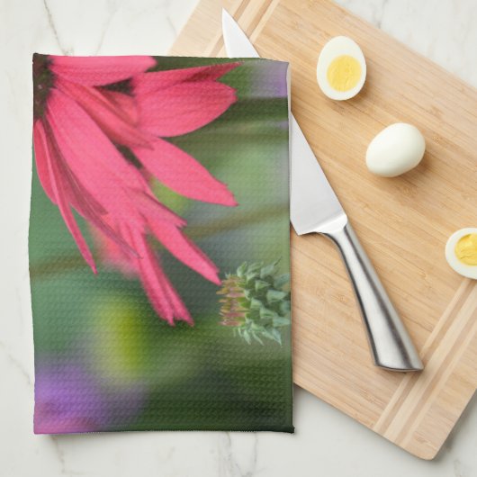 Butterfly on Coneflower Theedoek (Quarter Fold)
