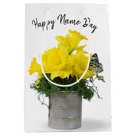 Butterfly on Daffodil Bouquet Name Day Medium Cadeauzakje