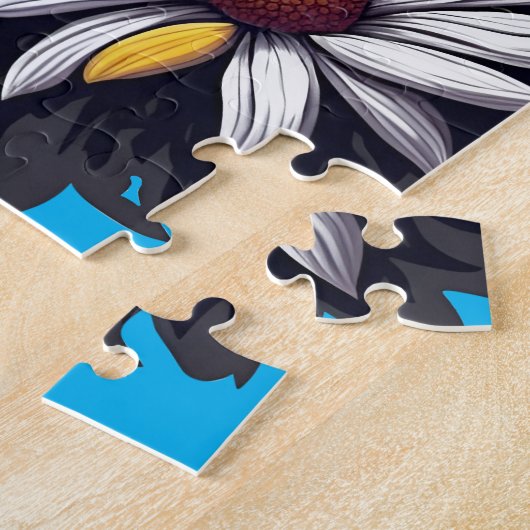 Butterfly on Daisies - Puzzle Legpuzzel (Zijkant)