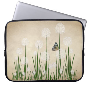 Butterfly on Dandelion Laptop Sleeve