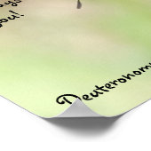 Butterfly on Floral w Verse from Deuteronomy 31:6 Poster (Hoek)