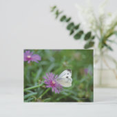 Butterfly on flower briefkaart (Staand voorkant)