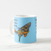 Butterfly on Flower- Coffee Like Sweet Nectar Koffiemok (Voorkant links)