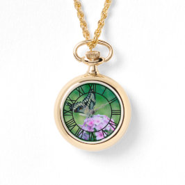 Butterfly On Flower eWatch-Ketting Horloge