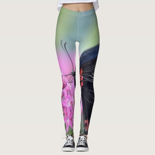 Butterfly on flower leggings (Voorkant)