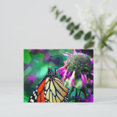 Butterfly On Flower Nature Art Personalized Briefkaart (Staand voorkant)