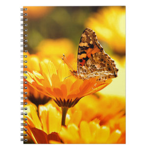 Butterfly on flower notitieboek