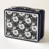 Butterfly on Flower Pattern Design - Zwart (Achterkant)