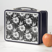 Butterfly on Flower Pattern Design - Zwart (In situ)