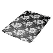 Butterfly on Flower Pattern Design - Zwart Badmat (Gekanteld)