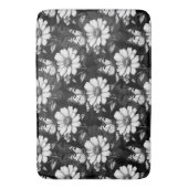 Butterfly on Flower Pattern Design - Zwart Badmat (Voorkant Verticaal)