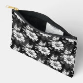 Butterfly on Flower Pattern Design - Zwart Etui (Open)