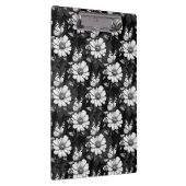 Butterfly on Flower Pattern Design - Zwart Klembord (Rechts)