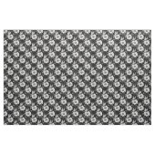 Butterfly on Flower Pattern Design - Zwart Stof (Yard (91,4 cm))