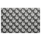 Butterfly on Flower Pattern Design - Zwart Stof (Fat Quarter)