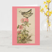 Butterfly on Flowers Dank u Kaart (Gele Bloem)