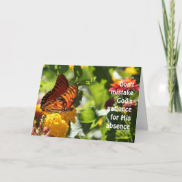 Butterfly on Flowers, Deuteronomy Verse, Pasen Feestdagen Kaart