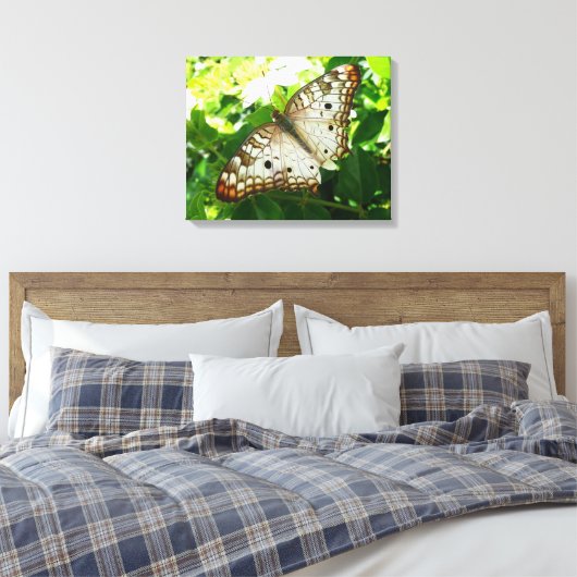 Butterfly on Jasmine Tropical Natuur Photography Canvas Afdruk (Insitu (Slaapkamer))