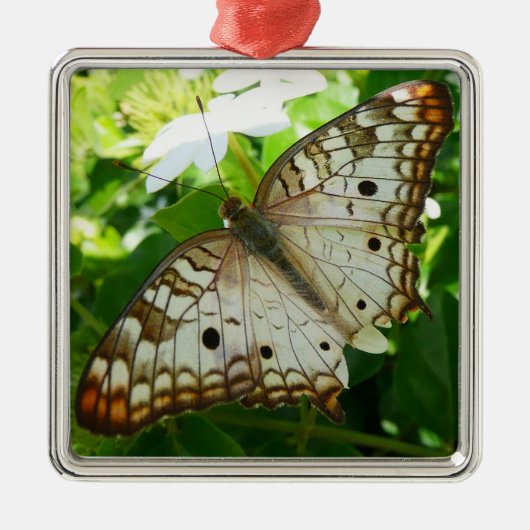 Butterfly on Jasmine Tropical Natuur Photography Metalen Ornament (Voorkant)